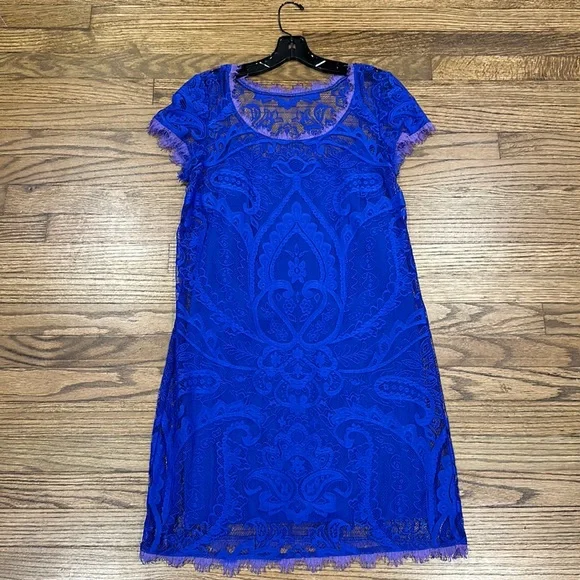Nicole Miller Dresses | Nicole Miller Lace Dress | Color: Blue | Size: M | Dancingdrea22'S Closet